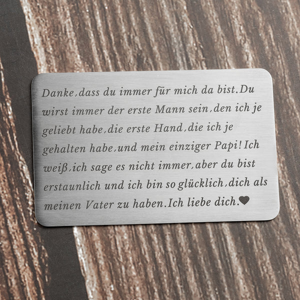 Edelstahl-Liebhaber Karte(ohne schwarze geldbörse)